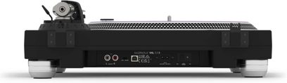 Hi-fi pladespiller Glorious VNL-500 USB sort, forfra, drejetallerken med vinylplade, tonarm