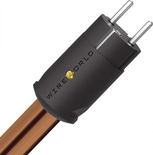 Napájecí kabel Electra 10 Power 3 m, černý válcový konektor se zlatým logem, dva kovové kolíky, měděné opletení