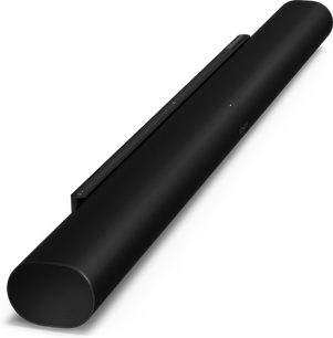 Zvuková lišta Pack ARC Ultra + Era 100, pohled z úhlu, válcový tvar, černá barva, hladký povrch, tlačítka na horní straně