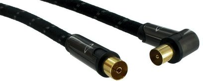 Sort digital optisk Connect Research Original Antenna-kabel OCR8702 med 90 graders forgyldte stik