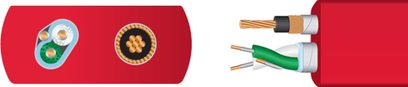 Wireworld Starlight 8 2.0 USB-kabel A-B 2 m, forgyldte stik, rød kappe, set oppefra og fra siden