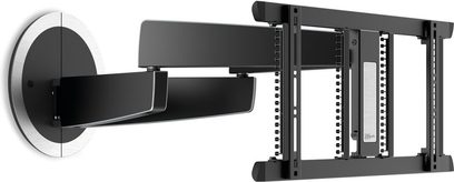 Vogel's NEXT 7356 zwarte muurbeugel voor tv's, vooraanzicht, verstelbare armen, geschikt voor schermen tot 65 inch