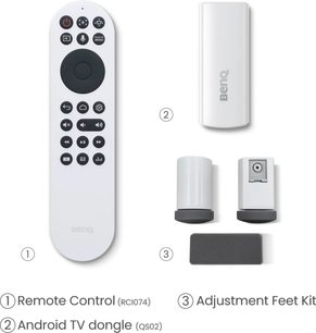QS02 ključ za Android TV (standardni) in baterijski daljinski upravljalnik RCI074