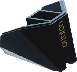 Ortofon Stylus 2M Black diamantnål, svart triangulær på metallisk grå holder