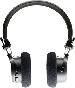 Wireless Bluetooth hi-fi headphones Grado GW100x with black padded headband, round black foam ear pads, and controls on the left side