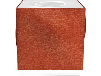 Naim Audio Mu-so Qb 2 oranži võrepaneel punakaspruuni võrkkanga, eestvaade, ruudukujuline