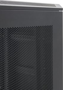 Norstone Pro Rack 27U dataskap med perforert bikubemønstret sidepanel og toppkant med ventilasjonsspalter