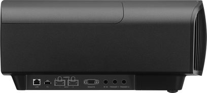 Sony VPL-VW260ES sort videoprojektor, bagside, HDMI-, LAN-, IR IN-, TRIGGER-, REMOTE-tilslutninger, mat sort panel