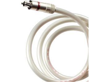 Van den Hul The Optocoupler MKII 1m white digital optical cable, smooth sheath with red marking, coiled view