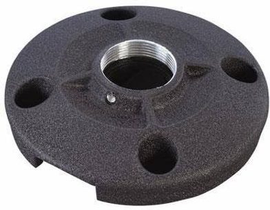 Staffa di montaggio a soffitto circolare nera in metallo con foro centrale filettato per videoproiettore Chief Elite JVC 7 cm