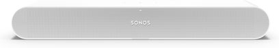 Біла видовжена прямокутна звукова панель Sonos з металевою акустичною решіткою на передній панелі