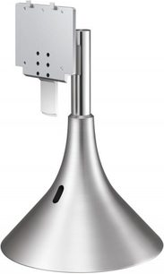 Vægmonteret TV-beslag fra Samsung VG-SGSM11S/XC i børstet metal, konisk form med cirkulær base og lodret cylindrisk stang