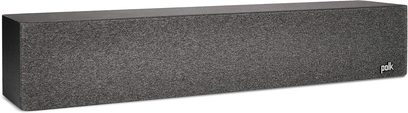 Diffusore centrale Polk Audio R350 nero, rettangolare, allungato, griglia nera che ricopre la parte frontale