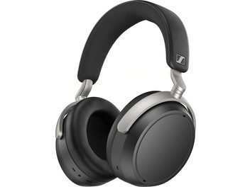 Brezžične slušalke Sennheiser HDB 630 črne barve, plastika in kovina, oblazinjeni naglavni trak, ovalne ušesne blazinice, pogled v tričetrtinskem profilu