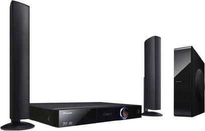 Pioneer BCS-FS525 hjemmebiograf-system, Blu-ray-afspiller, gulvhøjttalere, centerhøjttaler, subwoofer, sort
