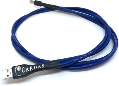 Cavo USB Cardas Clear High Speed, 1 metro, connettori USB tipo A e tipo B, guaina blu