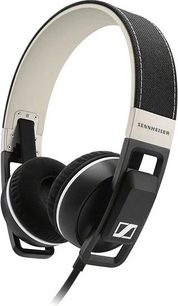 Sennheiser Urbanite Galaxy sort hovedtelefoner, polstret hovedbøjle, ovale ørepuder, integreret mikrofon på flettet kabel