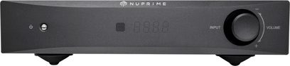 Audio konvertor DAC Nuprime DAC-8 černý, přední panel, pohled zepředu, tlačítka, digitální displej, výstup pro sluchátka