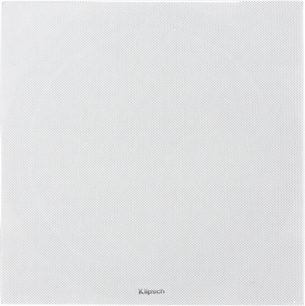 Klipsch PRO-160-RPC Decken-Einbaulautsprecher weiß, quadratisches Lochgitter mit Logo unten mittig