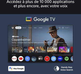 Sony BRAVIA 8A 65XR8A HD-teler must, tasane klaasekraan, vaade eest, Google TV liides ja rida rakendusi