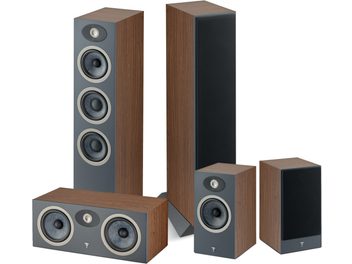 „Focal Theva N°2" kolonėlių rinkinys iš riešutmedžio, 5 skirtingų dydžių kolonėlės