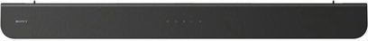 Sony HT-S400 soundbar sort, set forfra, rektangulær form, afrundede hjørner, logo til venstre, centrale knapper