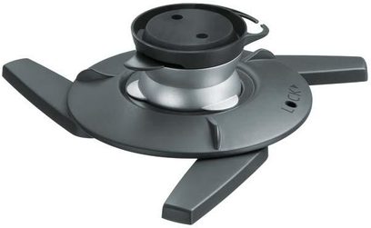 Vogel's EPC 6545 loftbeslag til projektor i mørkegråt metal, med kugleled og firkantet monteringsplade, set fra trekvart vinkel