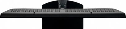 Monitor Sony KDL-37W5500 v černé barvě, pohled zepředu, vypnutý displej, centrální obdélníkový stojan, tenké okraje