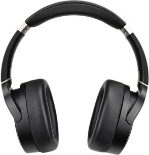 Audeze LCD-1 sort hovedtelefoner, hovedbøjle og ørepuder i læder, ovale transducere, set forfra