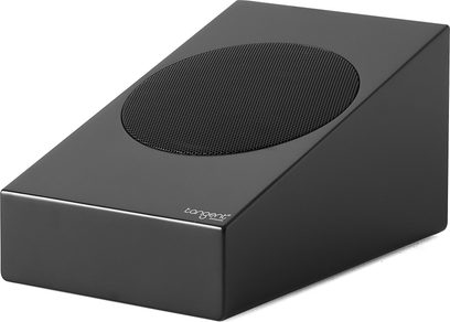 Mat sort Tangent Spectrum II XATM-højttaler i kileform, med rund metalgitter på den skrånende front, trekvartssynsvinkel