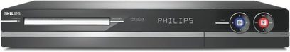 Philips DVDR5520H sort Blu-ray-optager, set forfra, med diskdrev, LCD-skærm og kontrolknapper