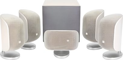 Pack 5.0 de altavoces compactos blancos Bowers & Wilkins MT-50, altavoz central y 4 satélites con soportes