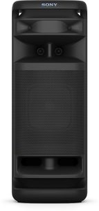 Prenosný bluetooth reproduktor Sony ULT TOWER 10, pohľad spredu, čierna kovová mriežka, logo Sony hore, obdĺžnikový tvar