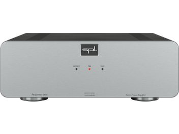 Højttalerforstærker med høj troværdighed SPL Performer s800 sølv med børstet metalfront, 3 indikatorlamper og centreret logo