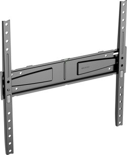 Fast vægbeslag til TV Meliconi FS-400 FLAT FB CG i sort metal, vandret stang med to perforerede stolper