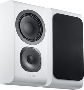 Canton Vento 11 wall speaker matte white, white front panel with black speakers and removable front grille
