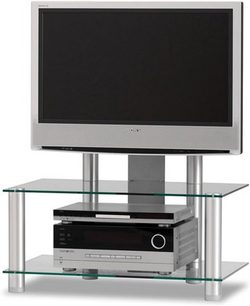 Audio-/videomøbel Just By Spectral JRS80-AL, metal- og glassramme, integreret skærm, enkelt og moderne design