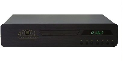 Atoll CD50SE sort CD-afspiller, sort front med grønt display, knapper og skuffe, set forfra