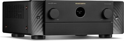 Marantz Cinema 50 Serie 2 hjemmebiografforstærker i sort, frontpanel med centralt cirkulært display og to drejeknapper