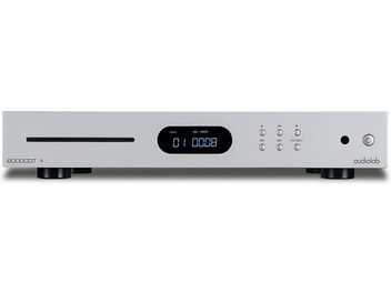 Høykvalitets CD-spiller Audiolab 6000CDT sølv med rektangulær front, sentralt digitalt display og sirkulære knapper