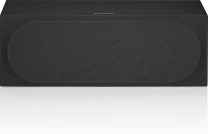 Чорна матова центральна акустична система прямокутної форми Bowers & Wilkins HTM72 S3 чорного лаку, вид спереду