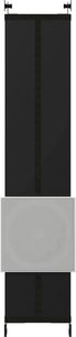 Zapuštěný subwoofer Bowers & Wilkins ISW-8, čelní pohled, bílá kovová čtvercová mřížka, podlouhý černý rám