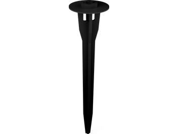 Klipsch PRO-10-GS zwarte luidsprekersstandaard in de vorm van een taps toelopende pin met ronde kop, vooraanzicht