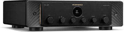 Ampli hi-fi stéréo Marantz Model 30 noir, vue de face, 6 boutons rotatifs, 1 bouton poussoir, affichage digital central