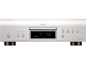 Odtwarzacz CD hi-fi DCD-3000NE srebrny, widok z przodu, prostokątna obudowa, czarny ekran centralny, metalowe okrągłe przyciski
