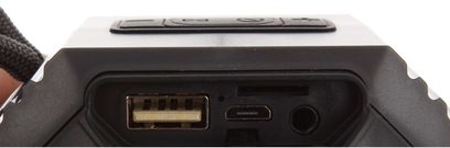 Yourban Getone 15 Bluetooth hoparlör, ön görünüm, USB portları, mikro USB, ses girişi, üst kısımda kontrol düğmeleri