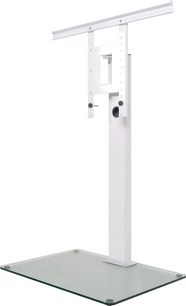 Norstone Design Suspens Plus hvid audio-/videomøbel, lodret fod med glashylde, vægmontering