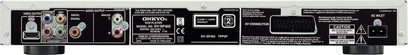 Onkyo DV-SP405 4K Blu-ray-afspiller, bagside, analog og digital audio/video-tilslutning, USB-port, strømstik