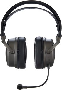 Cuffie da gaming Audeze Maxwell 2 Xbox nere, vista frontale, doppio archetto, morbidi padiglioni spessi e microfono a braccio staccabile