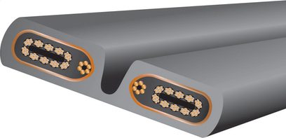 Strømkabel Wireworld Silver Electra 10 Power, tværsnitsdesign, grå kappe, cirkulære forgyldte ledere